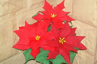 Gwiazda betlejemska - bibułkowa #RĘKODZIEŁOARTYST