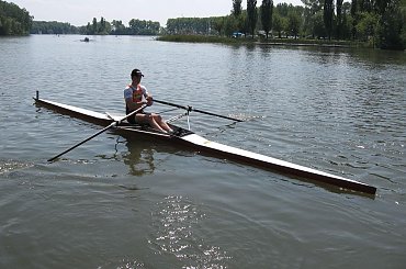 Szatoś w Kruszwicy, 20.05.07 #wioślarstwo #Szatoś #Marcin #Szatkowski #jedynka #skiff #RTW #Bydgostia #Bydgoszcz #Kruszwica #BBG