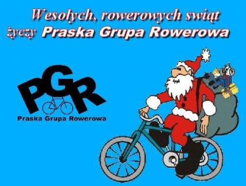 Wesołych, rowerowych świąt życzy Praska Grupa Rowerowa #PgrZyczeniaŚwiętaRower