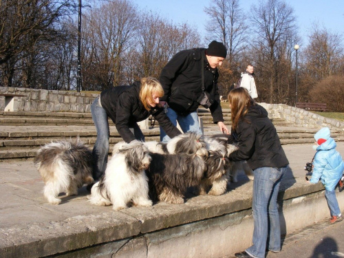 spacerowicze przy kolejnej (nie do końca udanej) próbie ustawiania :P