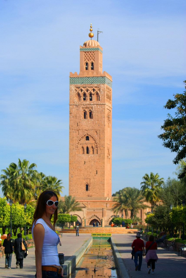 minaret Koutoubia od strony ogrodów różanych