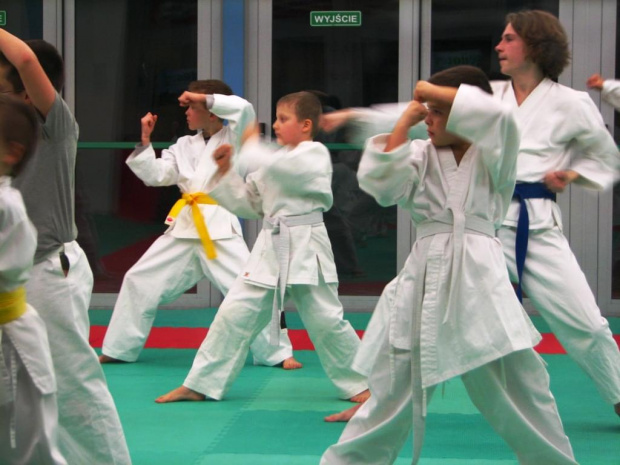 Kamilek ćwiczy karate