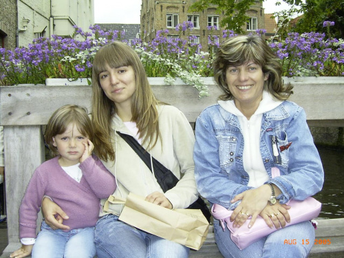 Belgia-Brugge, nad kanałem,Agnes,Nathalii and I