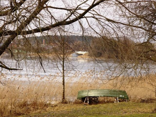 #łódka #plaża #litwa #troki #zima