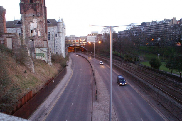 Aberdeen w trakcie zapadania zmierzchu i zapalania lamp... #Szkocja