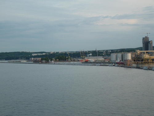 Widok z promu do Karlskrony, panorama.