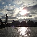 Wieczor nad Tamiza:) #Londyn #BigBen #Tamiza #Niebo #chmurki #ZachódSłońca #zegar