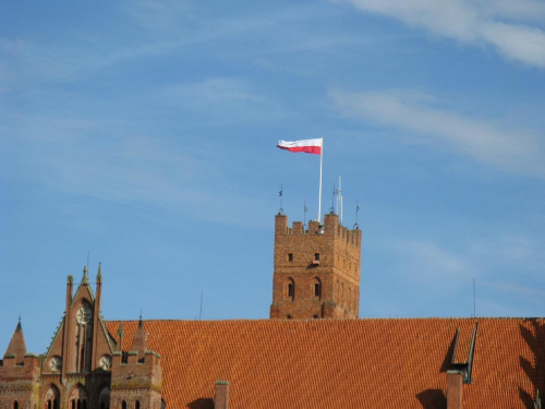 Flaga Polski - Zamek w Malborku