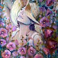 malwy akryl 50-80 #kwiaty #kobieta #malarstwo