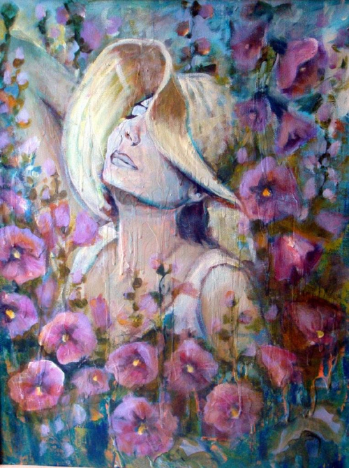 malwy akryl 50-80 #kwiaty #kobieta #malarstwo