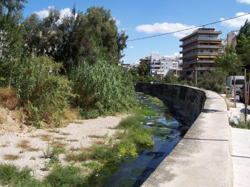 ateńska rzeka latem