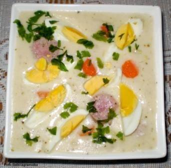 Barszcz biały z chrzanek #zupa #barszcz #chrzan #jedzenie #kulinaria #gotowanie #PrzepisyKulinarne