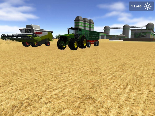 Claas Lexion 460 + heder z auto pilotem + John Deere 8530 #Gra #LandwirtschaftsSimulator #ClaasLexion460 #Claas