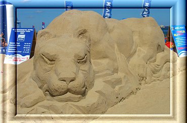Dla wszystkich którzy nie mogli obejrzeć rzeżb w piasku w Gdańsku-Stogach #RzeżbyWPiasku #plaża #lwy