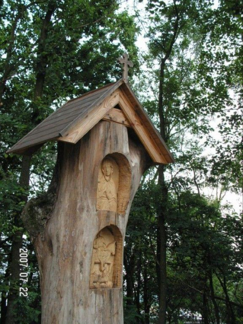 kapliczka w Holi #kapliczka #drewno #Polesie