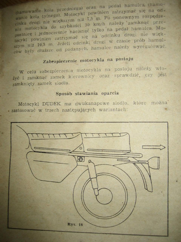 MOTOCYKL WSK Pojemność 175 cm Instrukcja obsługi i uprawnienia gwarancyjne część 2