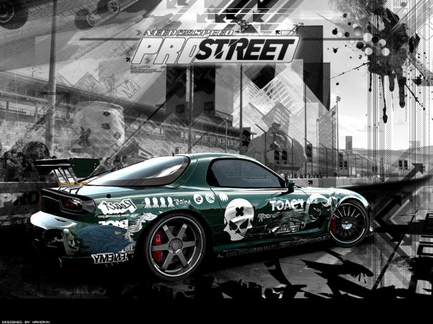 Tapetki NFS Pro street z wyciętymi znakami adresu strony - czarne kwadraciki.. (dla forum needforspeed.pl)