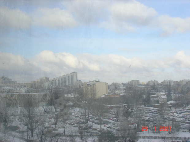 Widok na mojego okna zimą też czasem bywa ładny.