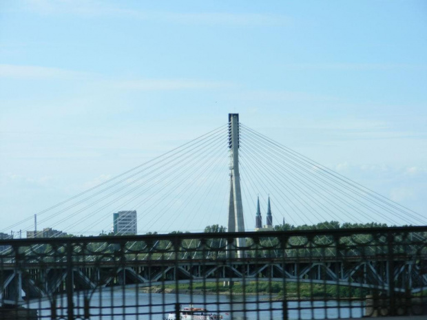 most na wisle - foto z samochodu