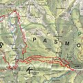 Mapa trasy Obidza - Przehyba #rower #góry #mapa #BeskidSądecki #szlak