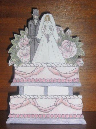kartka ślubna o nietypowym kształcie #kartki #handmade