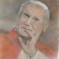 Nasz Papież (40x30) - pastel na papierze