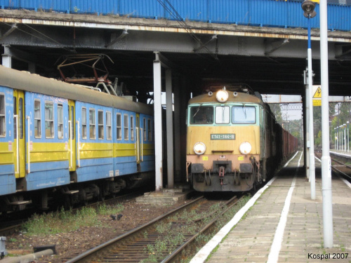 ET41-184 z pociągiem towarowym liczącym ~ 40 wagonów z Dolnej Odry.